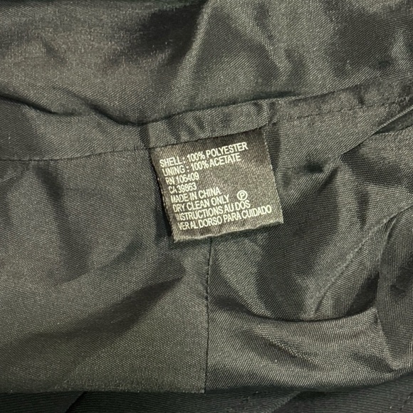 TAHARI ASL Black Collared Faux Wrap Dress with Belt - Picture 7 of 9